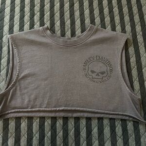 Harley-Davidson Charcoal Sleeveless Top